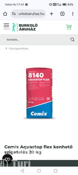 Aquastop flex kenhető szigetelés