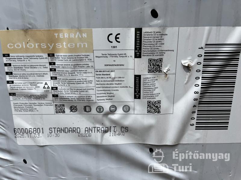 Terrán Colorsystem Standard antracit alapcserép