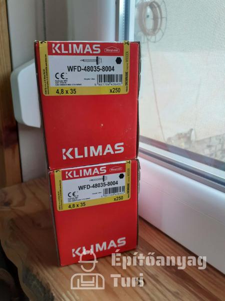 KLIMAS WFD-48035-8004 csavar 4,8 x 35 mm, 2x250 db